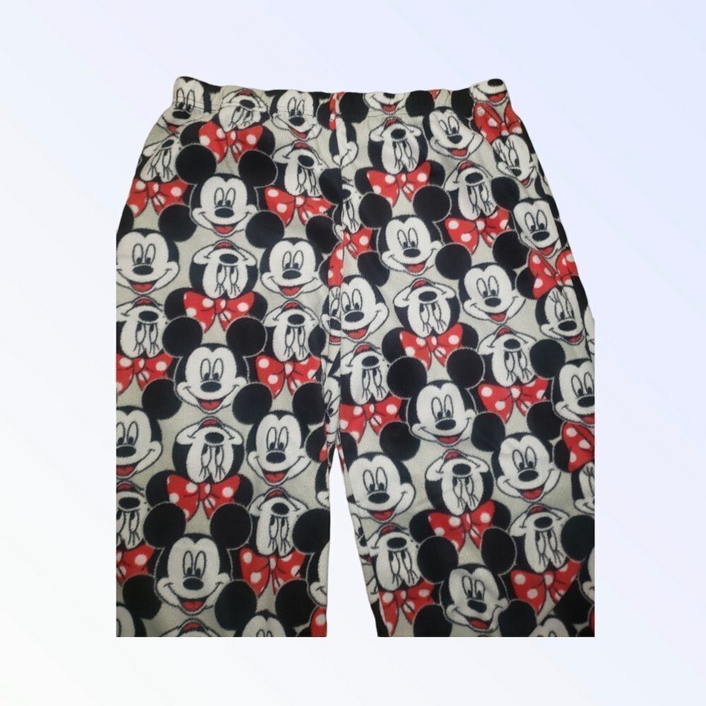 Disney fleece pajama pants lounging Minnie and Mickey Medium - Picture 4 of 5